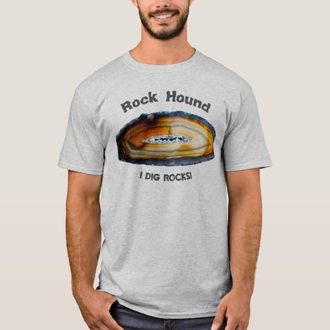 T-shirt Chasseur de roches - J'adore les roches ! (Devant)