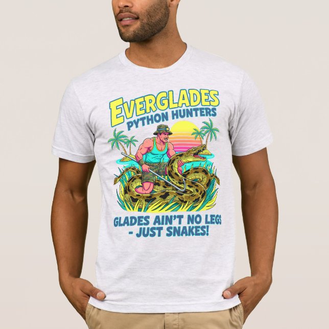 T-shirt Chasseur de serpents des Everglades Floride (Devant)