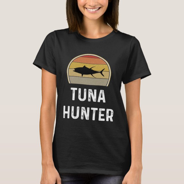 T-shirt Chasseur de thon Pêcheur Retro Poisson (Devant)