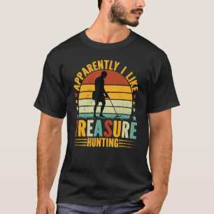 T-shirt Chasseur de trésor Métal Détection J'Aime Trésor H