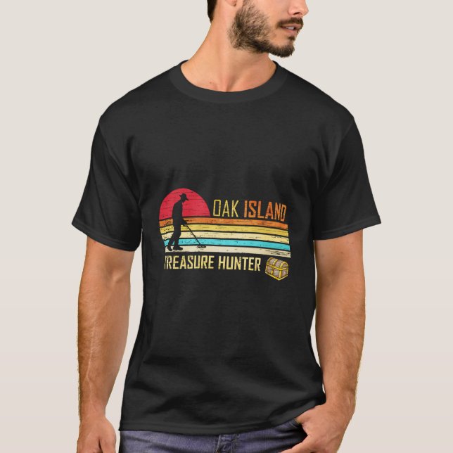 T-shirt Chasseur de trésors de l'île de Chêne (Devant)