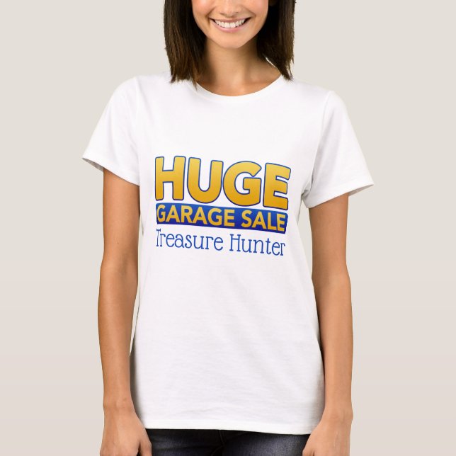 T-Shirt Chasseur de Trésors de Vente de Garage (Devant)