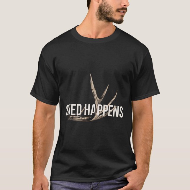 T-shirt Chasseur de wapitis Shed Happens Drôle Chasse de c (Devant)