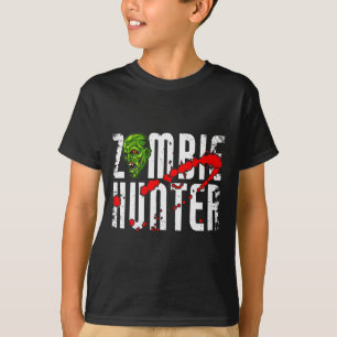 T-shirt Chasseur de zombies _ Vêtements d'Halloween Drôle