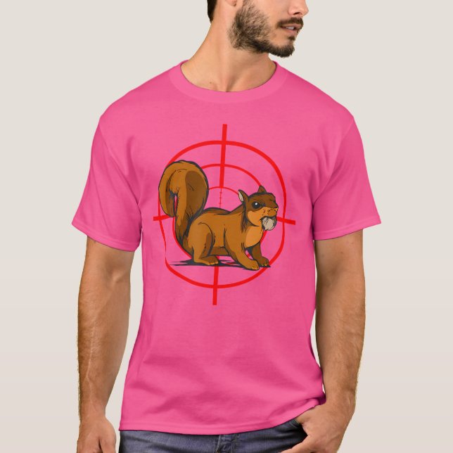T-shirt Chasseur d'écureuil cible Chasse d'écureuil S (Devant)