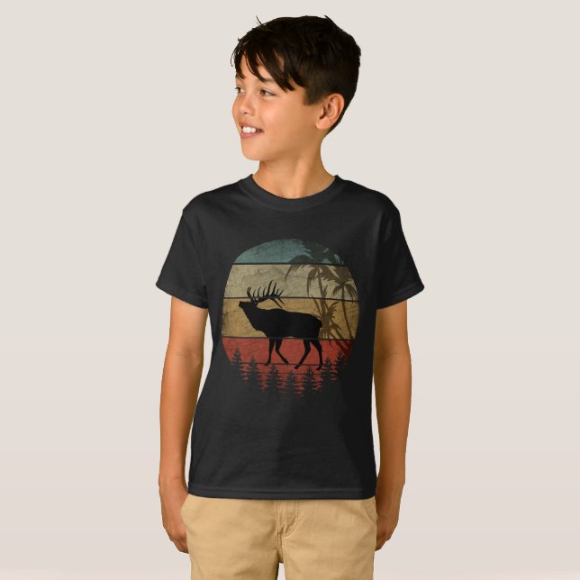 T-SHIRT CHASSEUR D'ÉLAN VINTAGE (Devant entier)