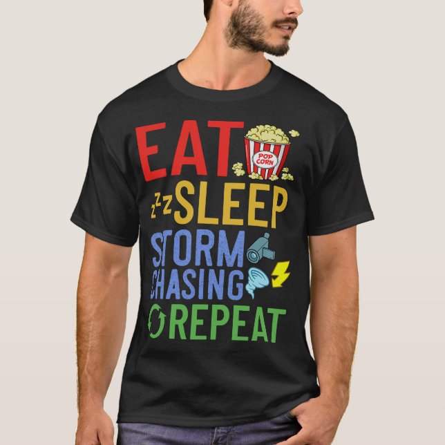 T-shirt Chasseur d'orages S2 Storm Chasing (189) (Devant)