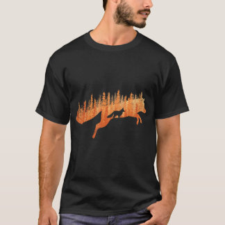 T-shirt Chasseur forestier de renard silhouette