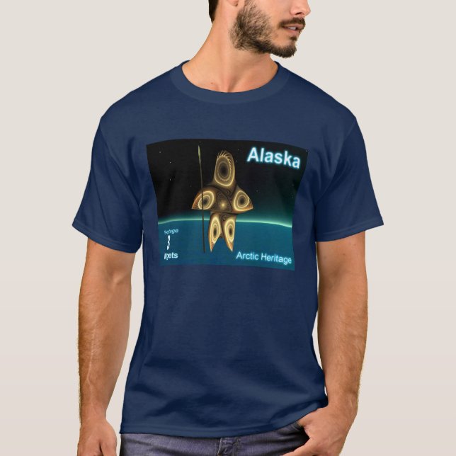 T-shirt Chasseur Inuit Fractal (Devant)