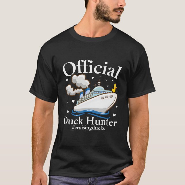 T-shirt Chasseur officiel de canard Rubber Duck Cruise (Devant)