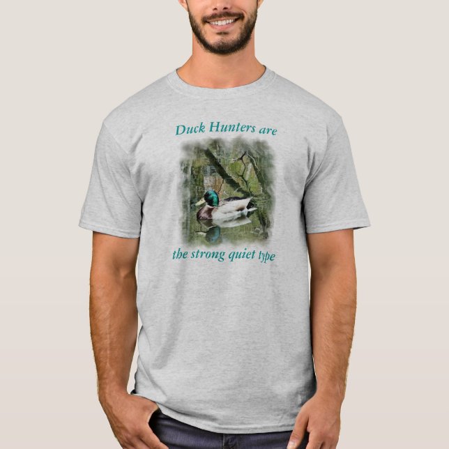 T-shirt Chasseur-personnaliser de canard (Devant)