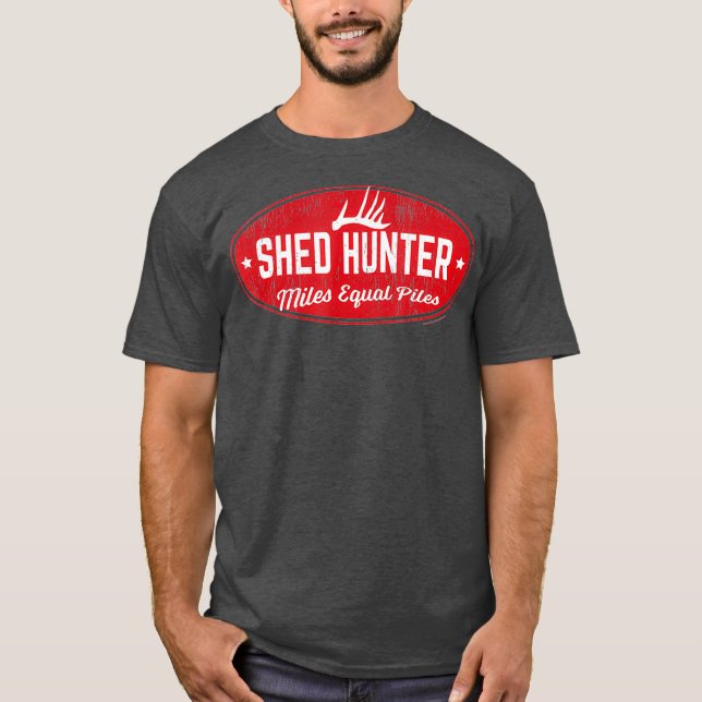 T-shirt Chasseur Shop Antler Whitetail Miles Égaux Piles (Devant)