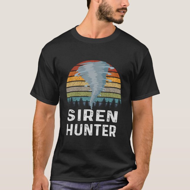 T-shirt Chasseur Siren Chasseur Tornado Rétro (Devant)