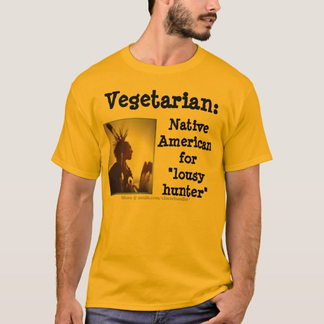T-shirt Chasseur végétarien/nul (Devant)