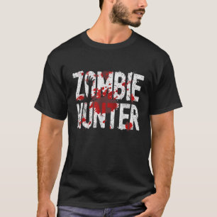 T-shirt Chasseur zombie amusant Halloween Costume de sang