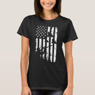 T-shirt Chasseurs cool en détresse Vintage États-Unis Drap