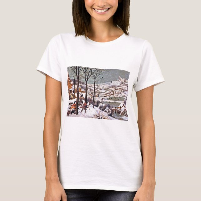 T-shirt Chasseurs dans la neige, Pieter Bruegel l'Ancien (Devant)