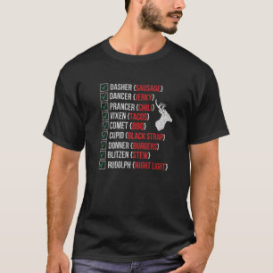 T-shirt Chasseurs de cerfs de Noël amusants Père Noël V
