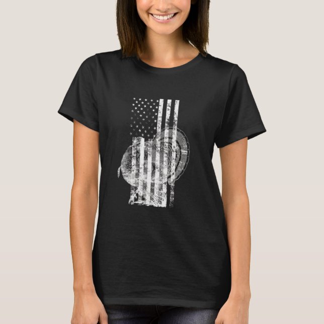 T-shirt Chasseurs de dindons patriotiques (Devant)