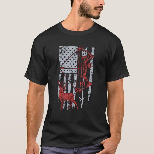 T-shirt Chasseurs de Drapeaux de Chasse aux Cerfs (Devant)