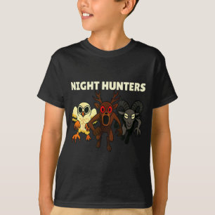 T-shirt Chasseurs de nuit. 99 nuits chouette cerf bélier d
