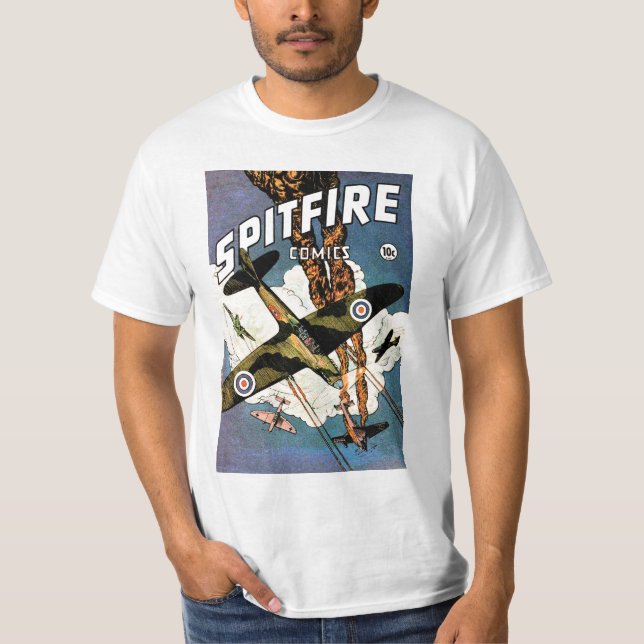 T-shirt Chasseurs de Spitfire - la deuxième guerre (Devant)