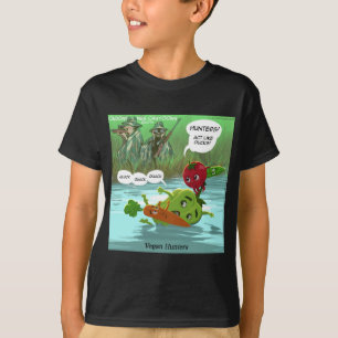 T-shirt Chasseurs Végétaliens Drôles