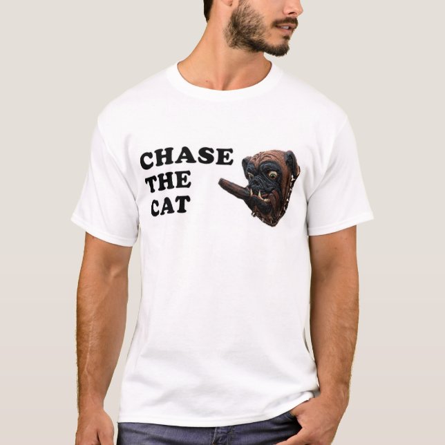 T-shirt chassez le chat (Devant)