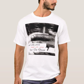 T-shirt Chassez le rêve : Pièce en t noire et blanche