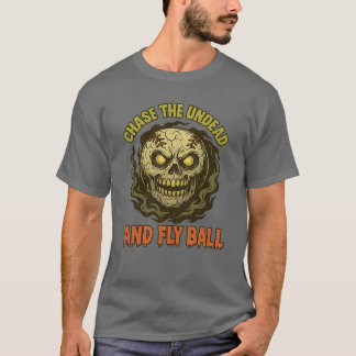 T-shirt Chassez les morts-vivants et balle volante basebal