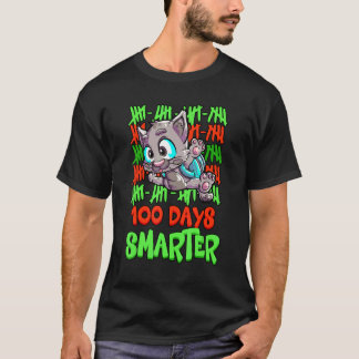 T-shirt Chat 100 Jours D'école 100 Jours Plus Intelligent