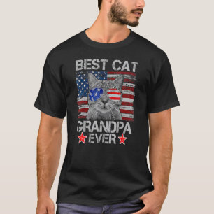 T-shirt Chat 4 juillet Meowica Merica Hommes Drapeau amér