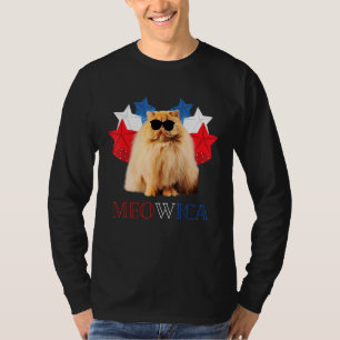 T-shirt Chat 4 juillet Meowica Merica Hommes États-Unis Fl