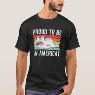 T-shirt Chat 4 juillet Meowica Merica Hommes États-Unis Fl