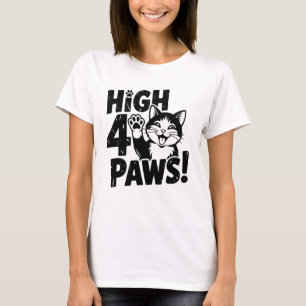 T-shirt Chat 4 Pattes Élevé