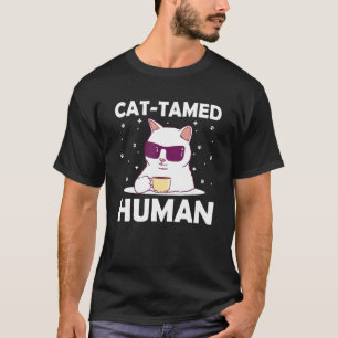 T-shirt Chat a apprivoisé l'humain Chat Amis Chatons Copa