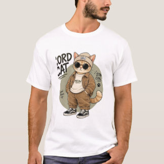 T-shirt Chat à cordon