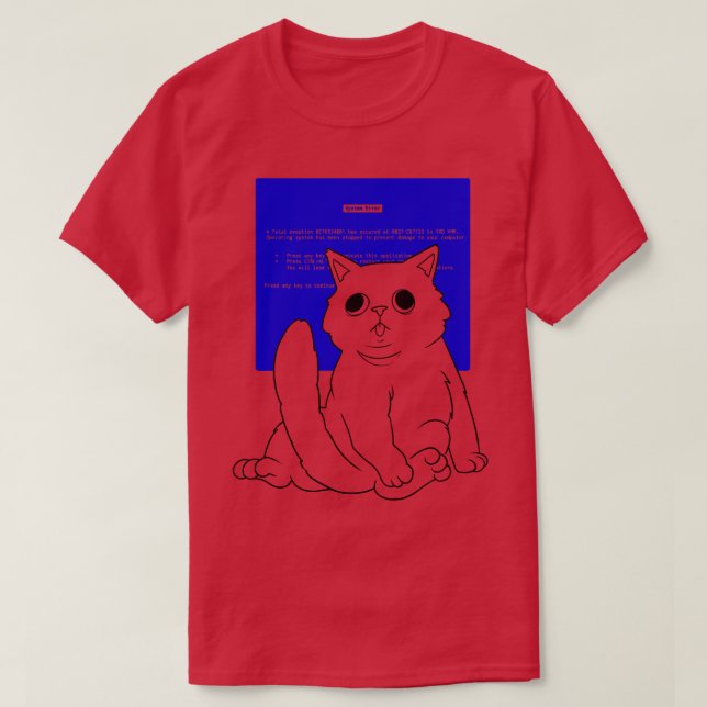 T-shirt Chat à écran bleu de Tobe Fonseca (Design devant)