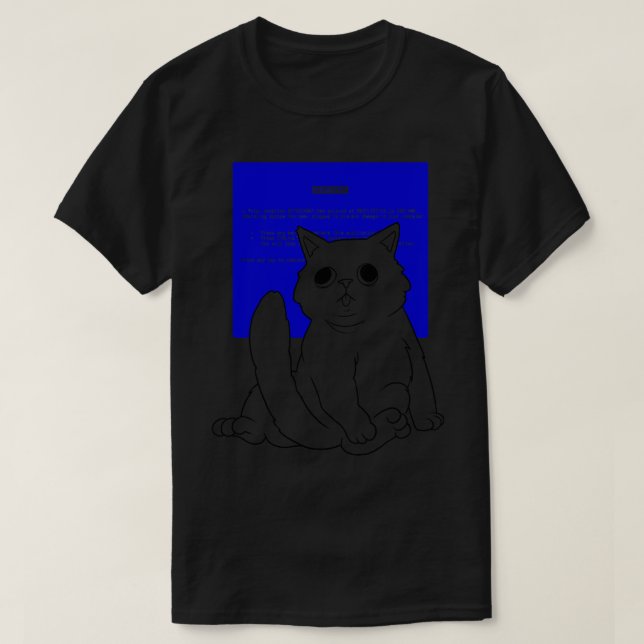 T-shirt Chat à écran bleu de Tobe Fonseca (Design devant)