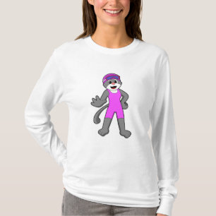 T-shirt Chat à la natation avec maillot de bain