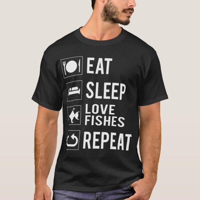 T-shirt Chat à la pêche avec canne à pêche (Devant)