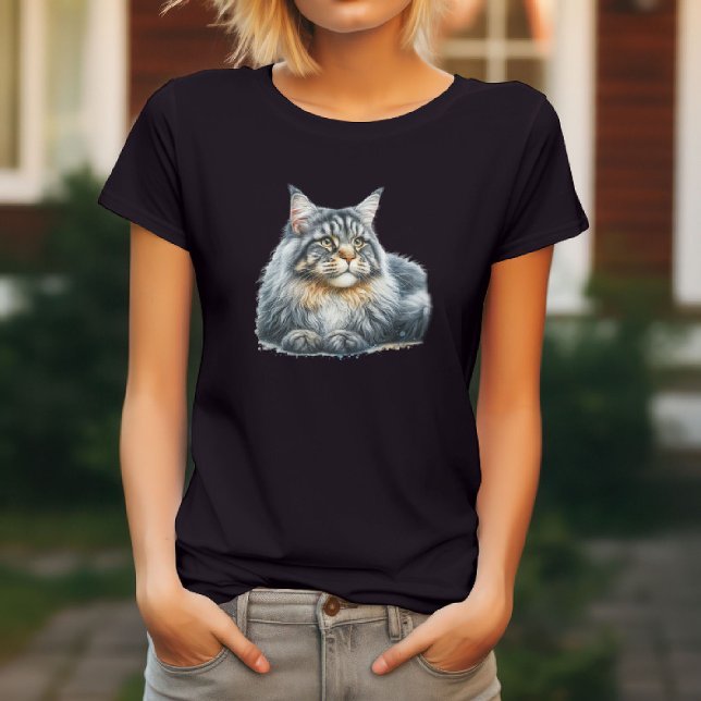 T-shirt Chat à l'aquarelle (Créateur téléchargé)