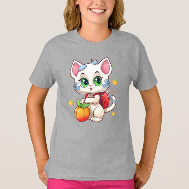 T-shirt Chat À L'École-85241 (Devant)