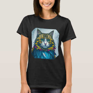 T-shirt Chat a mangé la plume de canari Art de portrait