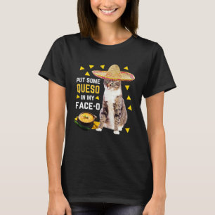 T-shirt Chat a mis du fromage sur mon visage O Cinco De Ma