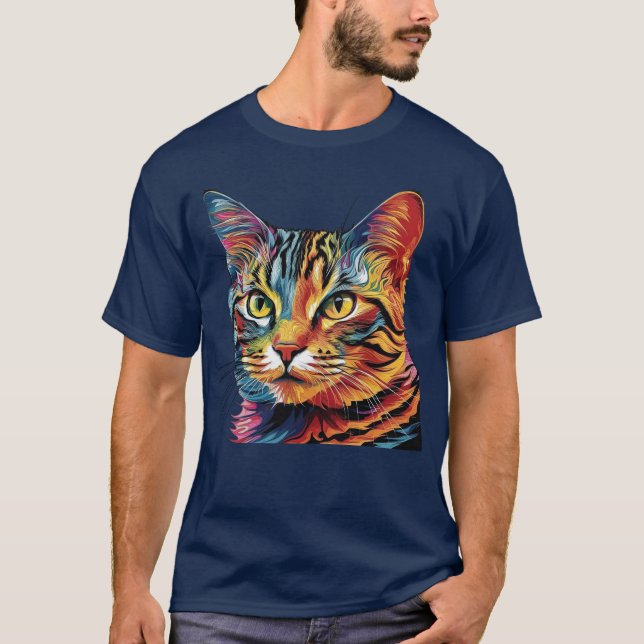 T-shirt chat à motif (Devant)