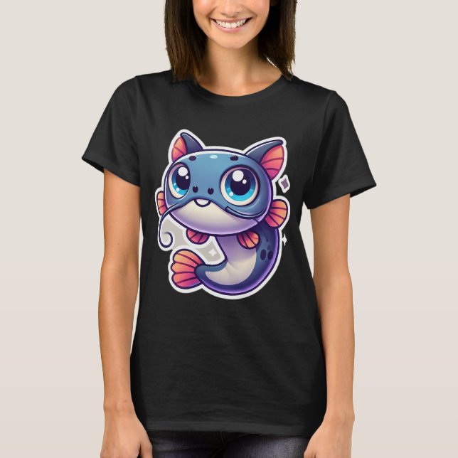 T-shirt Chat à tête plate adorable (Devant)