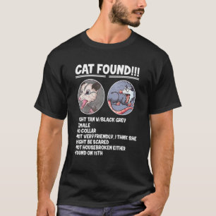 T-shirt Chat a trouvé un possum opossum