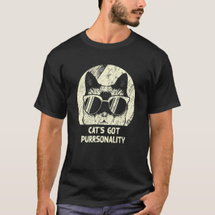 T-shirt Chat a une personnalité de chat Citations de chat
