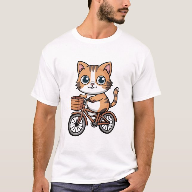 T-shirt Chat à vélo (Devant)